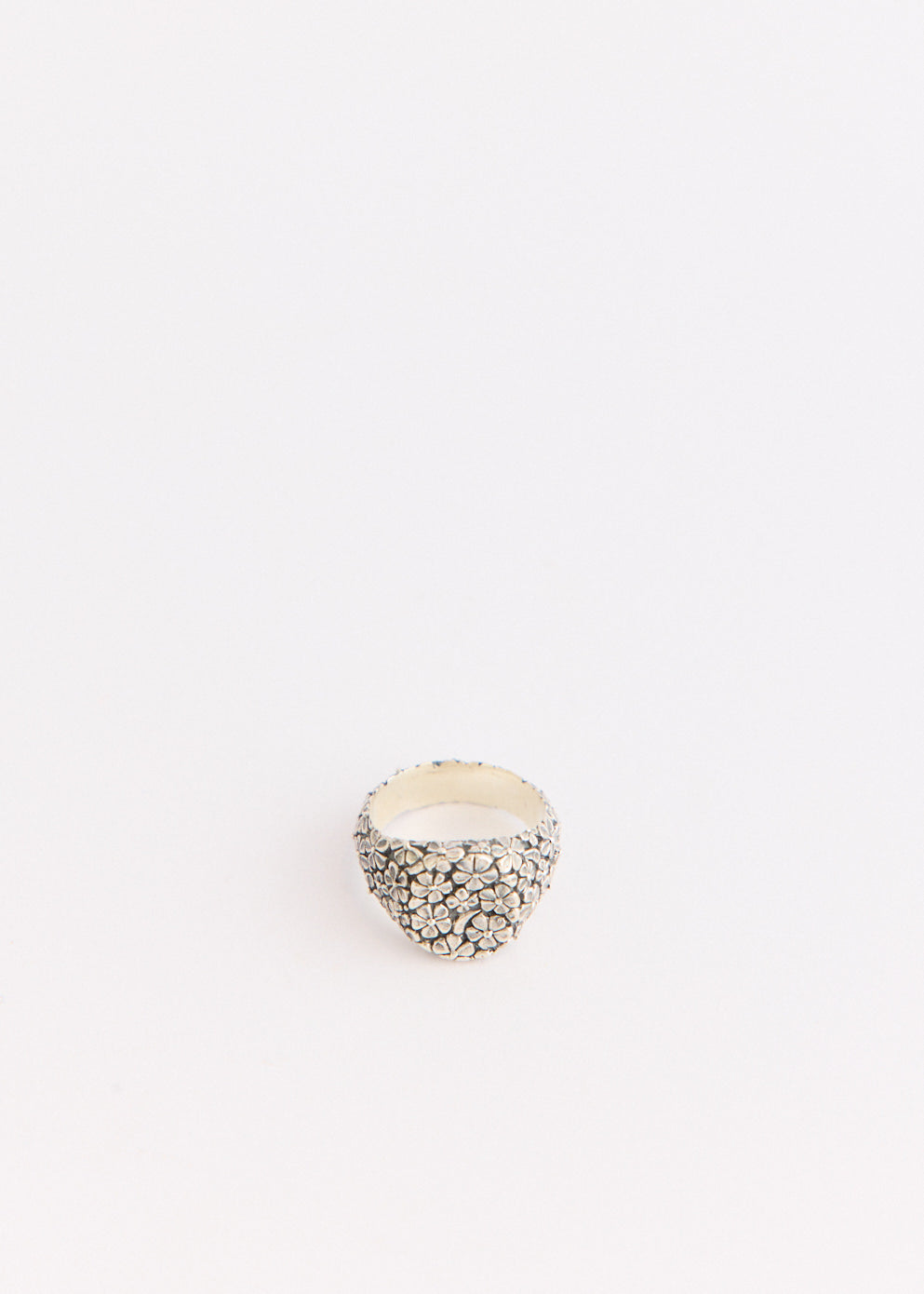 Floral Oval Signet Ring