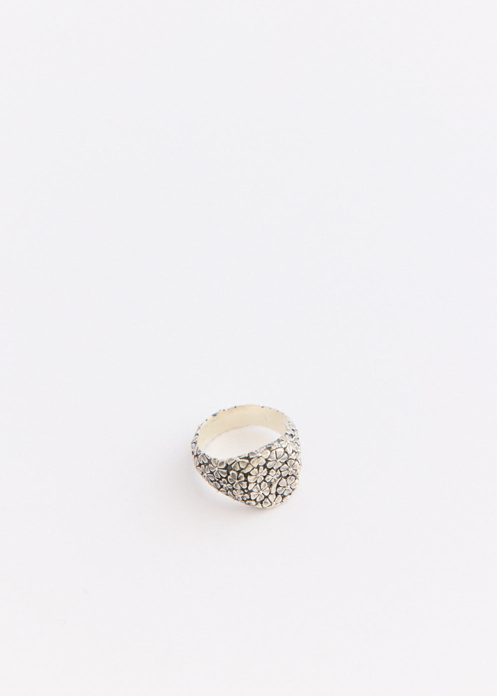Floral Oval Signet Ring