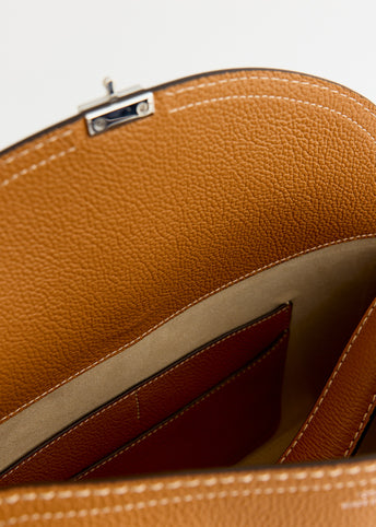 T-Lock Leather Top Handle Bag