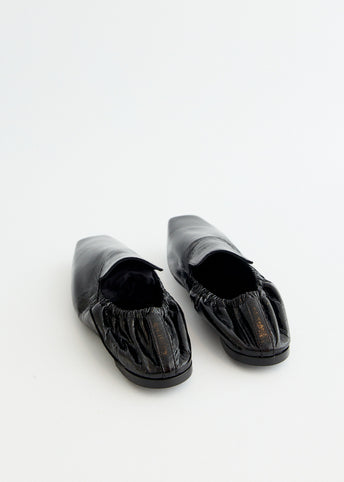 Elastic Back Leather Loafers