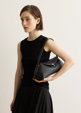 T-Lock Grained-Leather Shoulder Bag