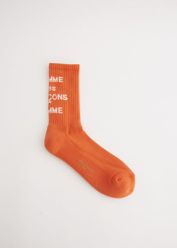 Cotton Pile Logo Socks
