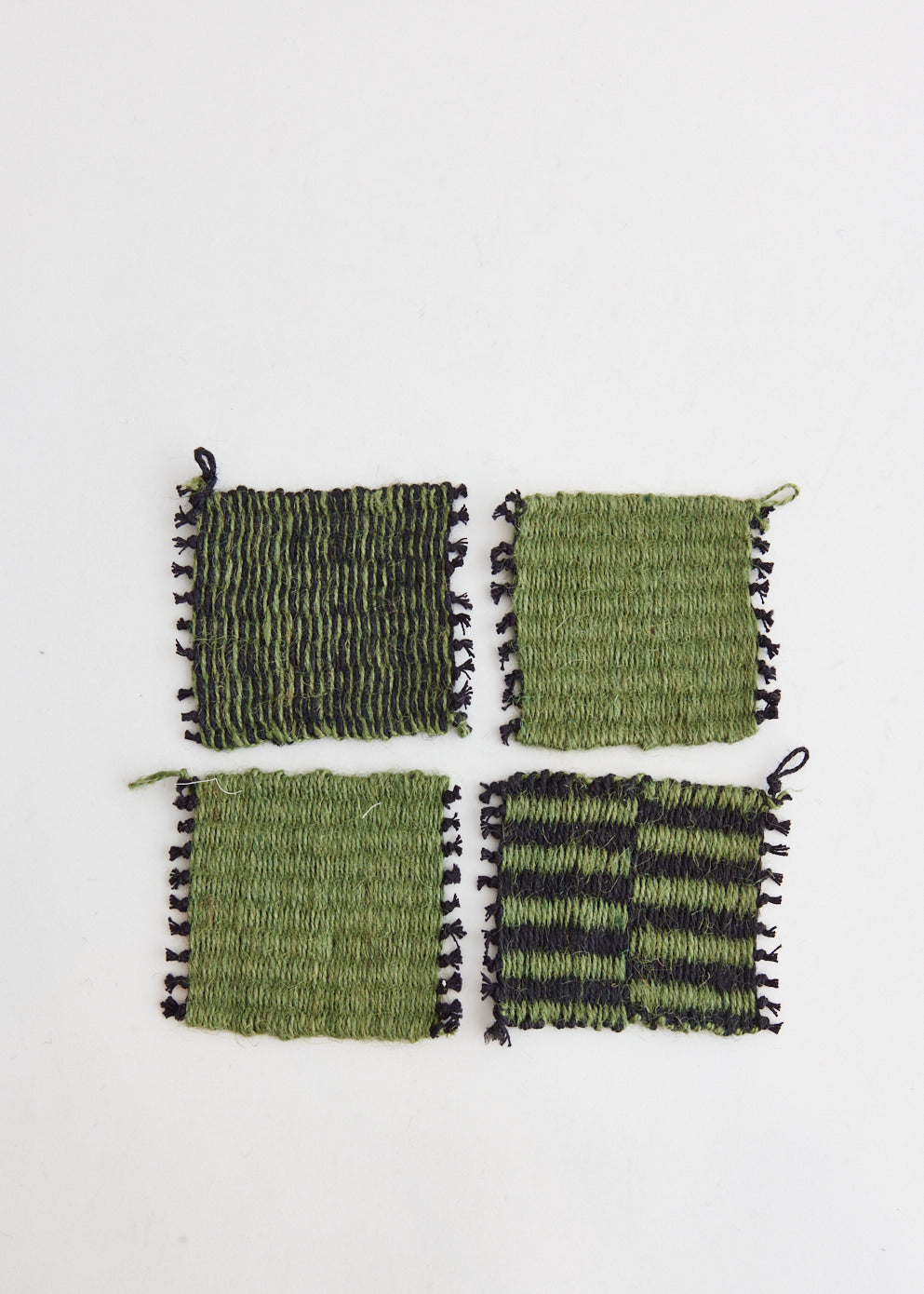 Black - Thread Work Handcrafted Coaster (Set of 2) 07