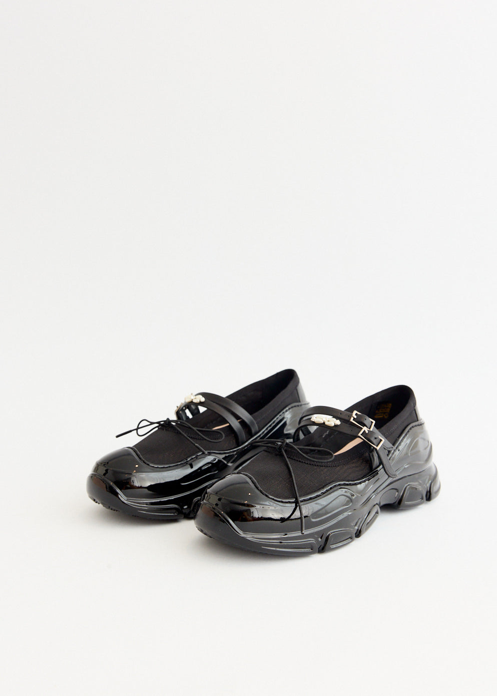 Mesh Tracker Ballerinas With Embellishments