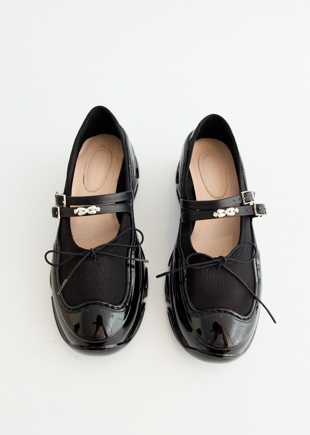 Mesh Tracker Ballerinas With Embellishments