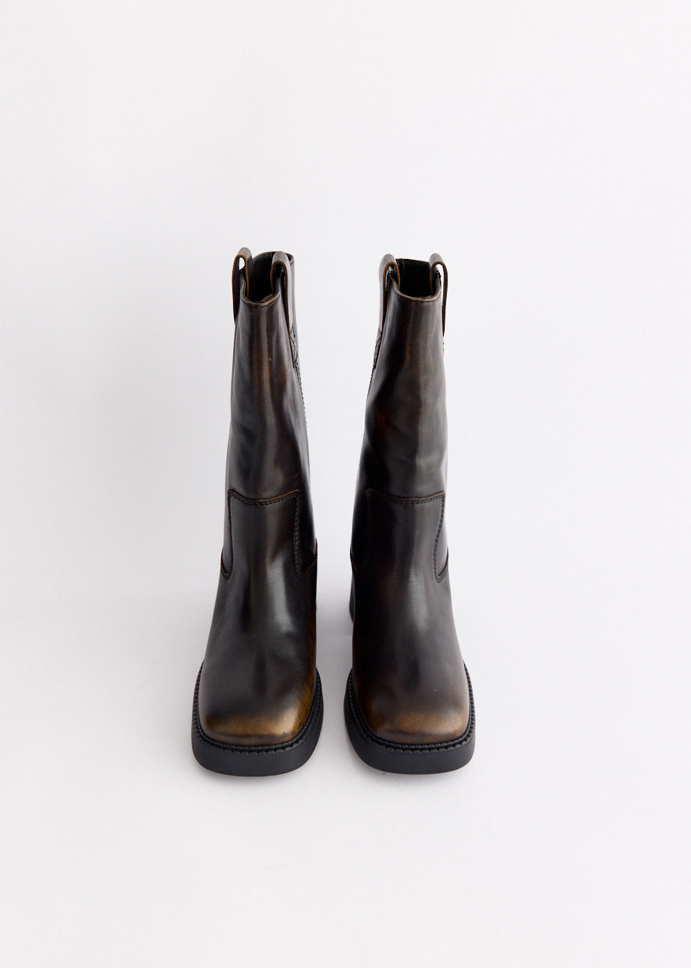 Inaya Brushed Brown Ankle Boots