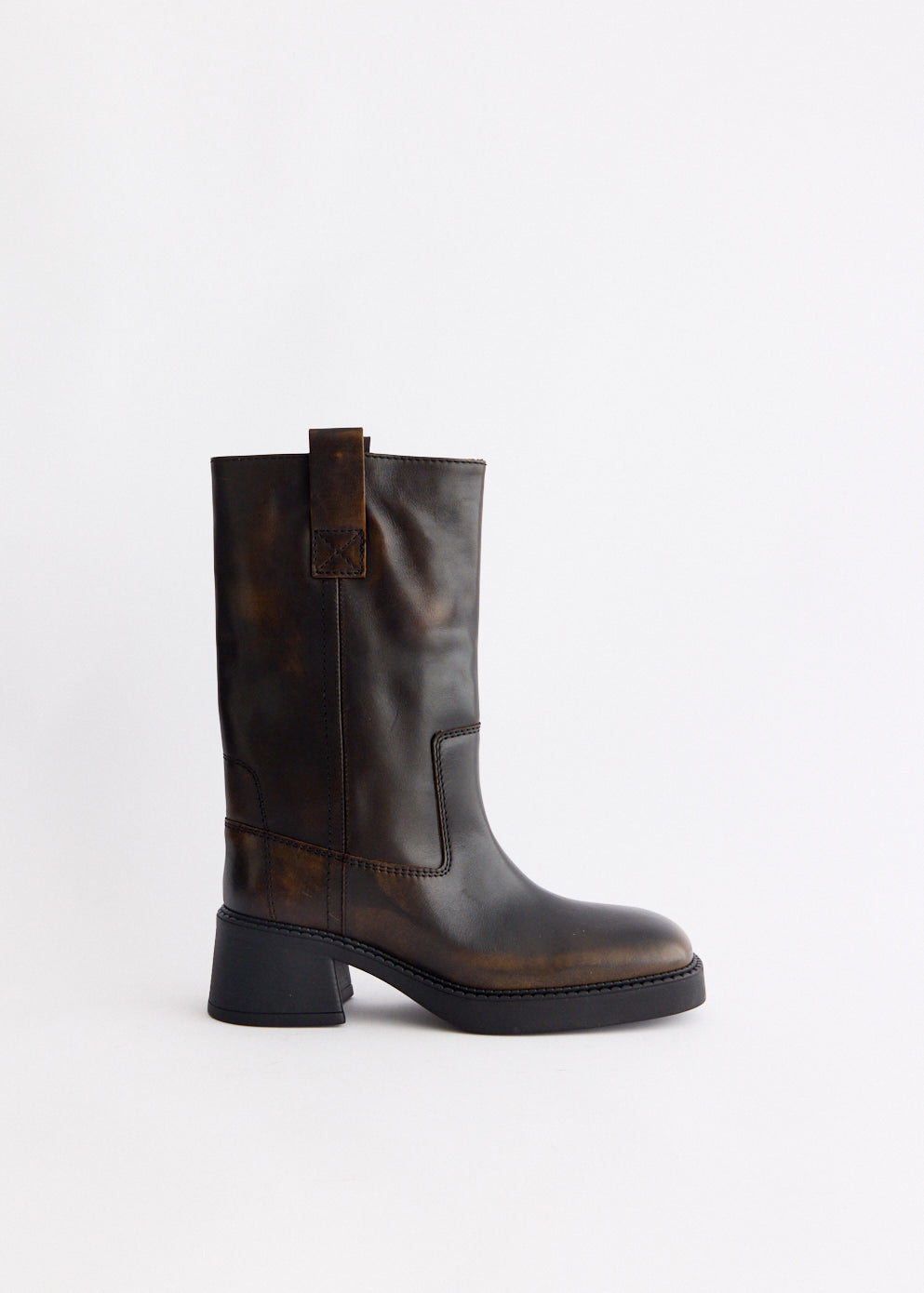 Inaya Brushed Brown Ankle Boots