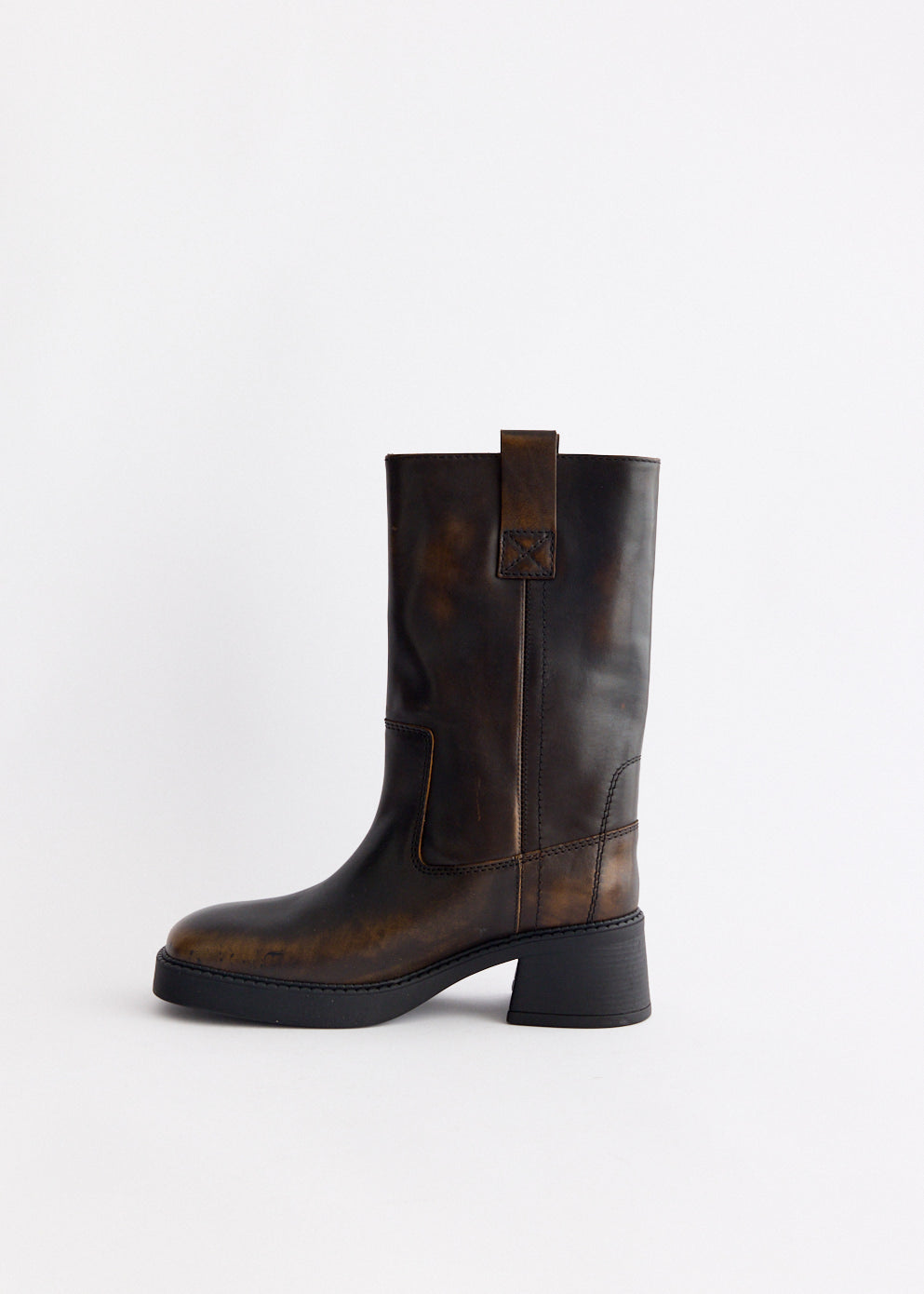 Inaya Brushed Brown Ankle Boots