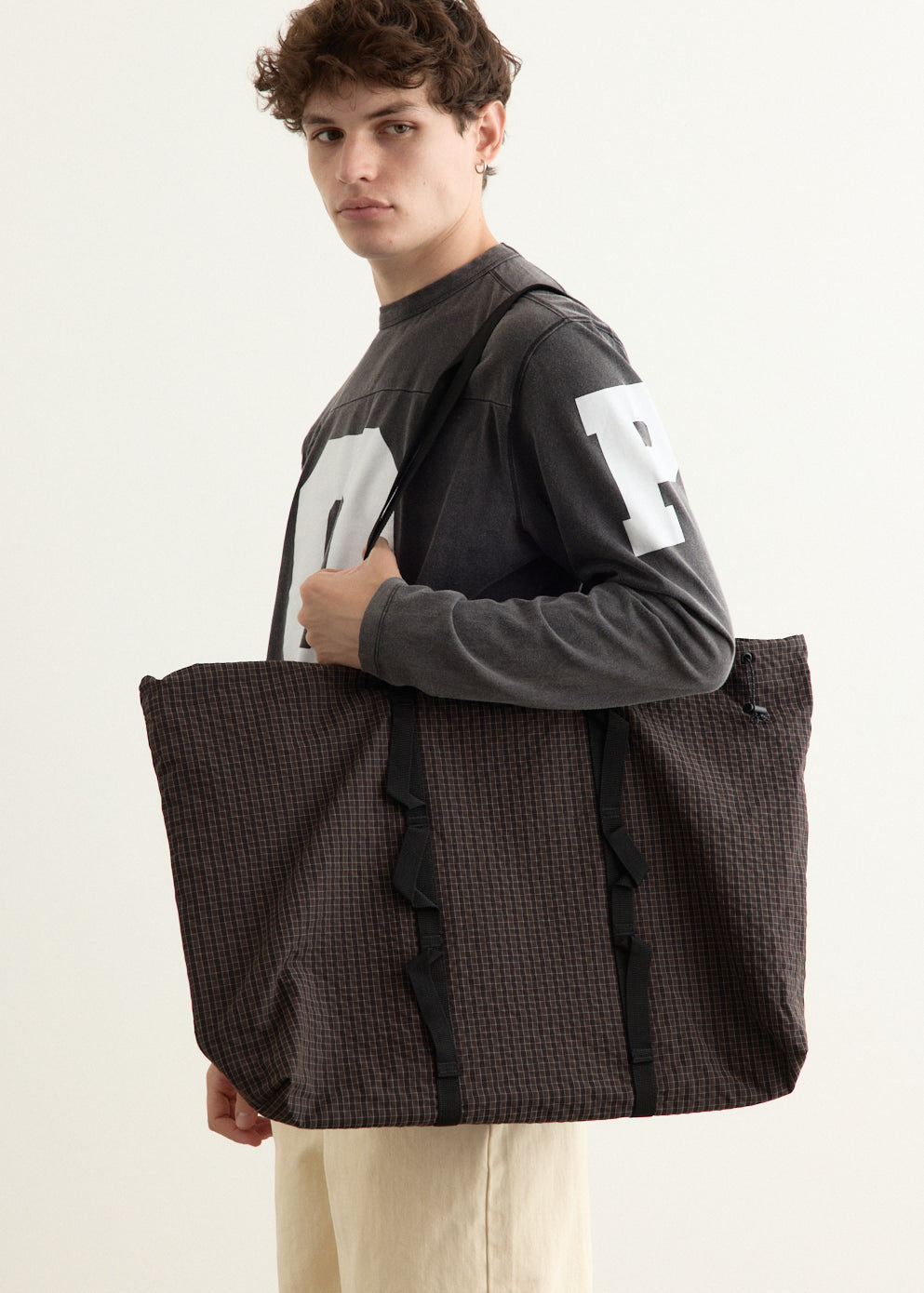 Plaid Climbing Tote Bag