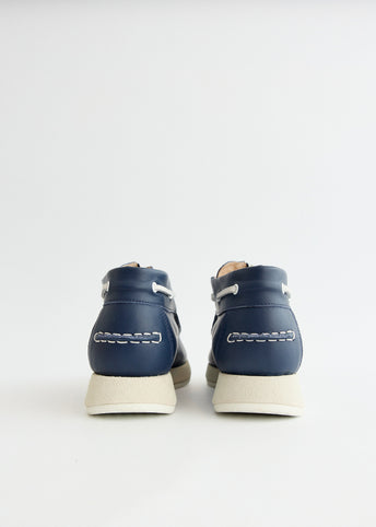 Leather Zip Deck Sneakers