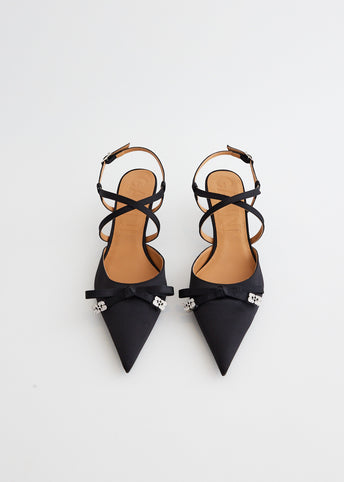 Butterfly Kitten Heel Bow Pumps