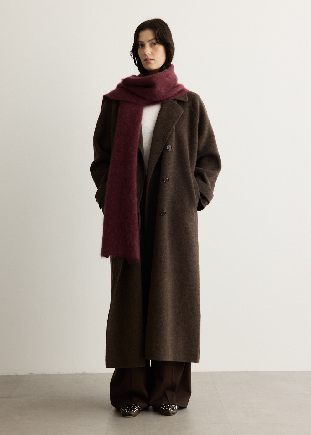 Burgundy Wool Scarf