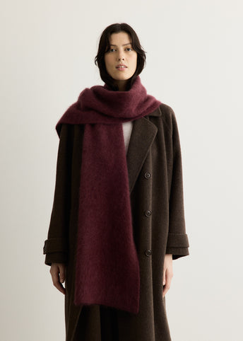 Burgundy Wool Scarf