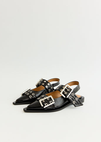 Chunky Buckle Ballerinas