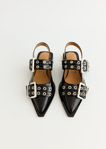 Chunky Buckle Ballerinas
