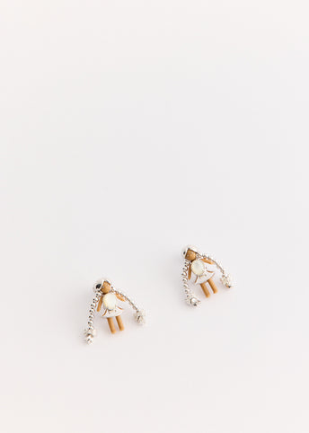 Middle Girl Pearl Tassel Earrings
