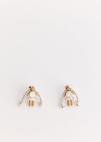 Middle Girl Pearl Tassel Earrings