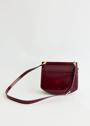 Ganni■Apo G Small Box Chain Bag - Wine - Red Small Box Chain Apo-G Bag
