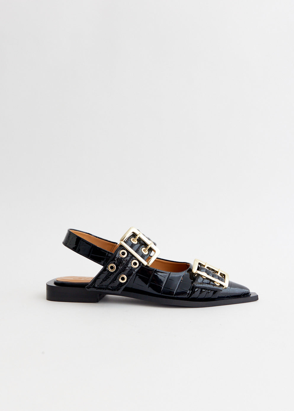 Ganni - Feminine Buckle Ballerinas - Closed toe,Specials : American Fashion Style Bags On Sale Ganni - Feminine Buckle Ballerinas - Closed toe,Specials : American Fashion Style Bags On Sale