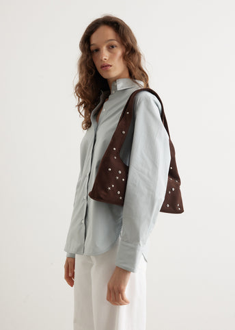Studded Halter Hobo Bag