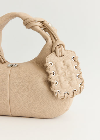 Grained Mini Hobo Bag