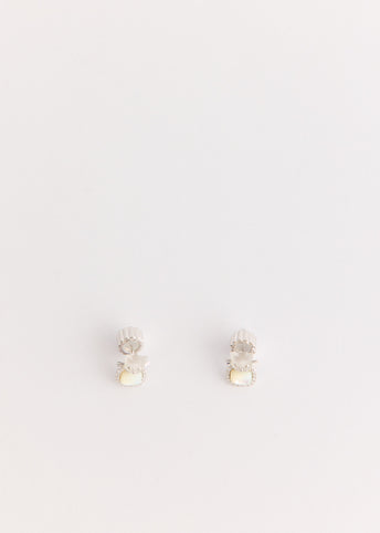 Mini Cat Mother Of Pearl Earrings