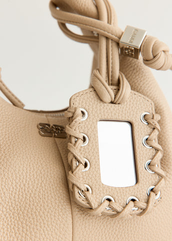Grained Mini Hobo Bag