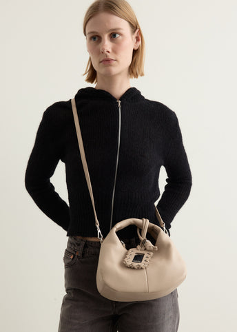 Grained Mini Hobo Bag