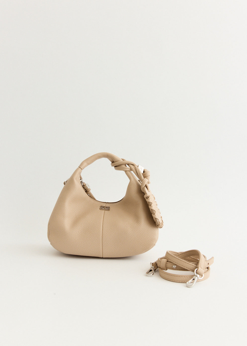 Grained Mini Hobo Bag