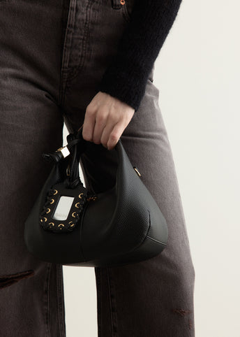 Grained Mini Hobo Bag
