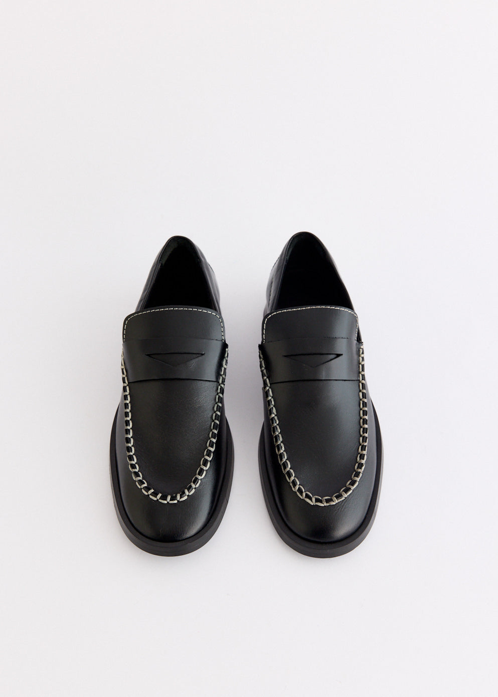 Lucan Black Penny Loafers