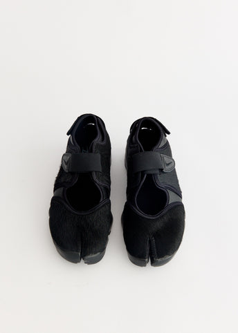 Women's Air Rift Pony Hair 'Black' Sneakers