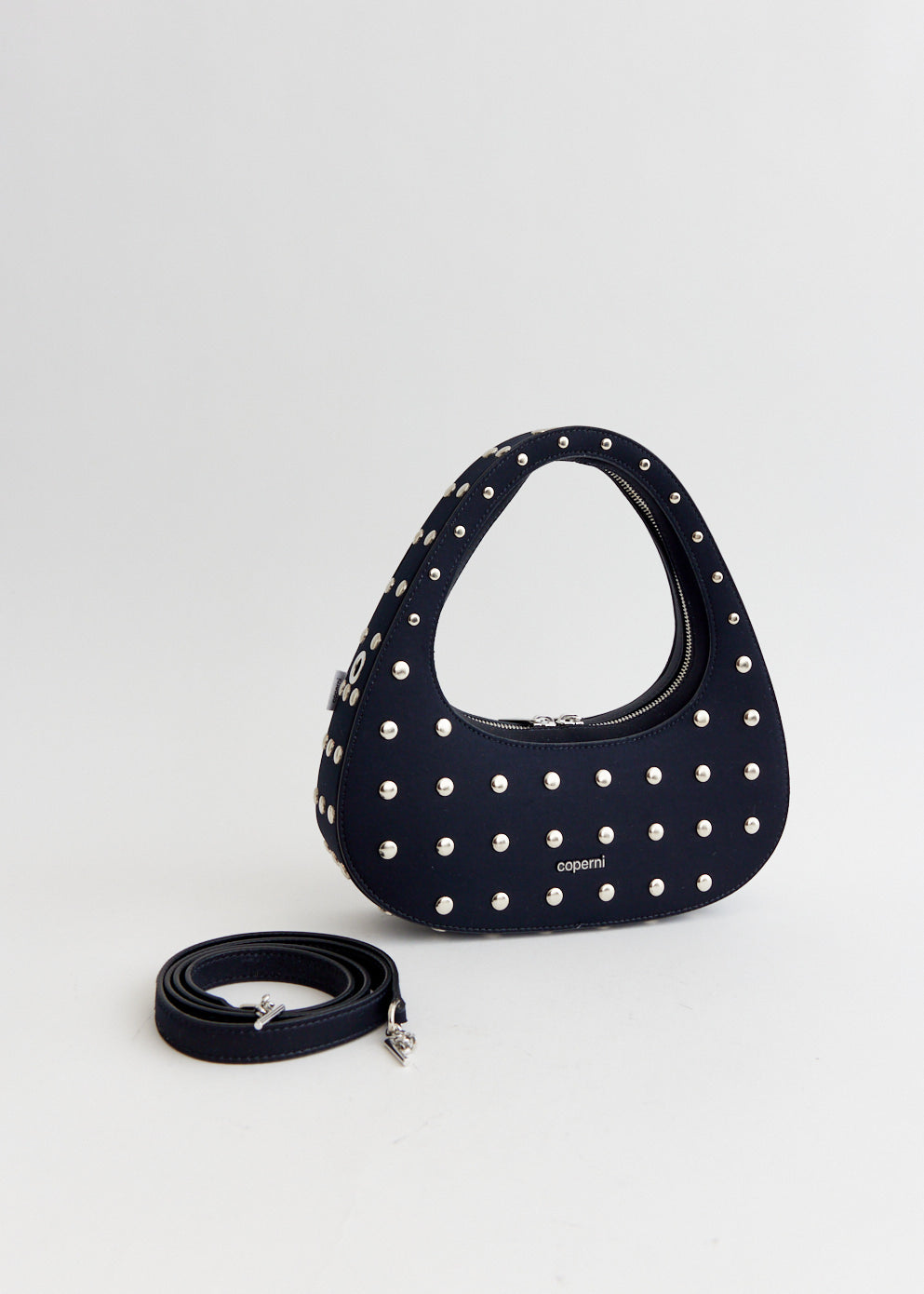 Studded Crossbody Baguette Swipe Bag
