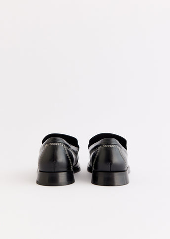 Lucan Black Penny Loafers