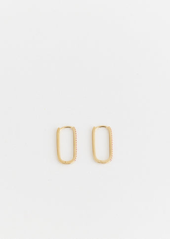 Long Oval Hoop Earrings