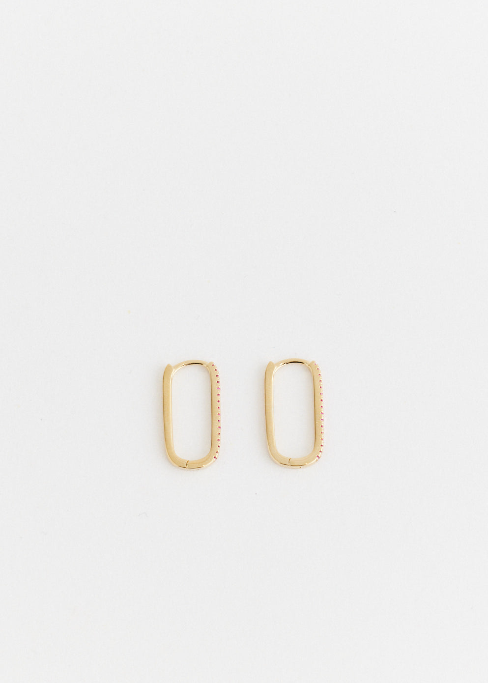 Long Oval Hoop Earrings