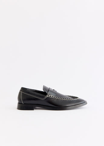 Lucan Black Penny Loafers