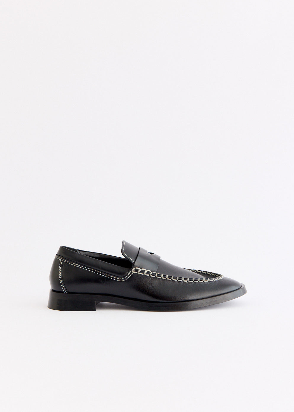 Lucan Black Penny Loafers