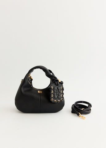 Grained Mini Hobo Bag