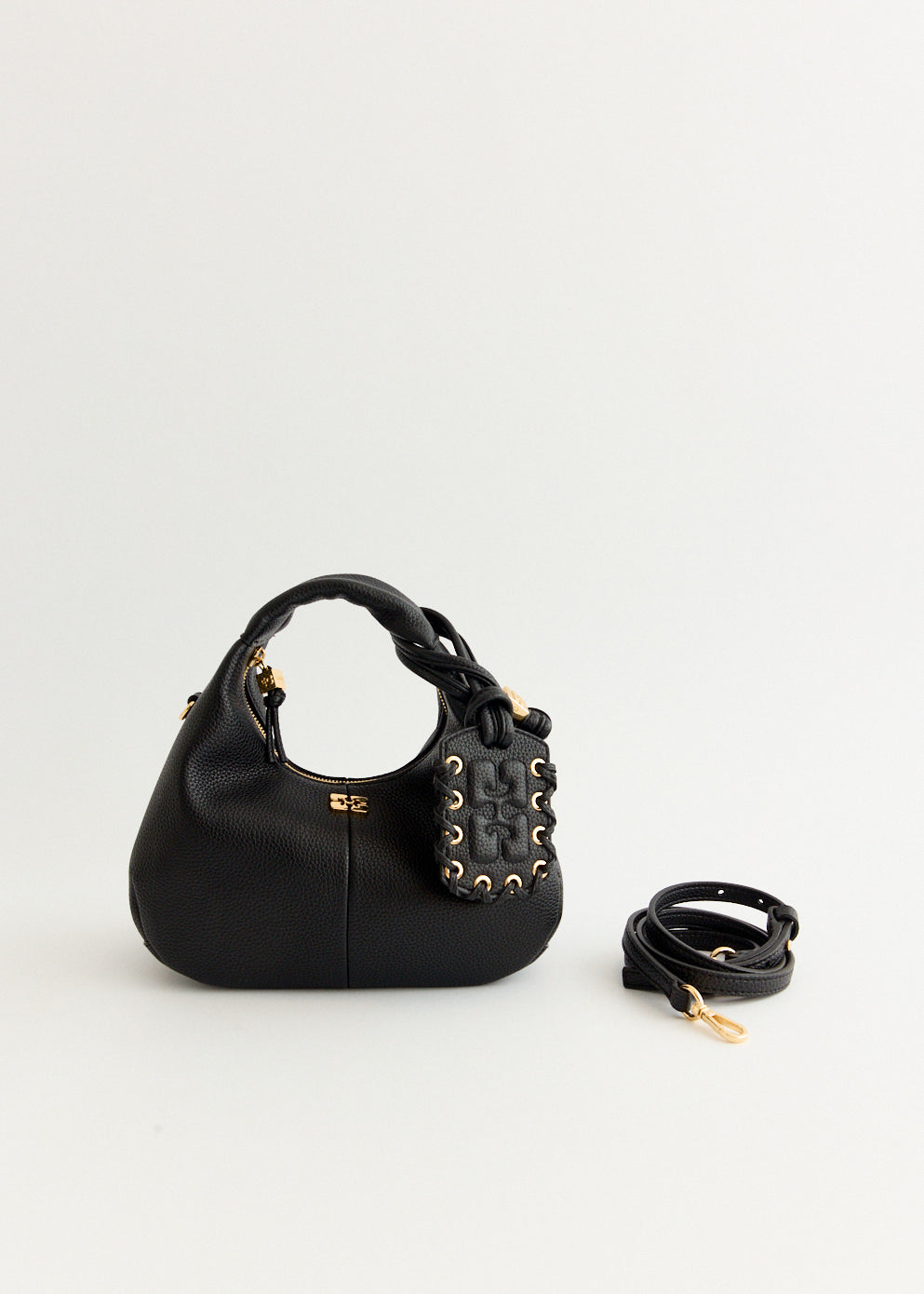 Grained Mini Hobo Bag