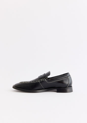 Lucan Black Penny Loafers