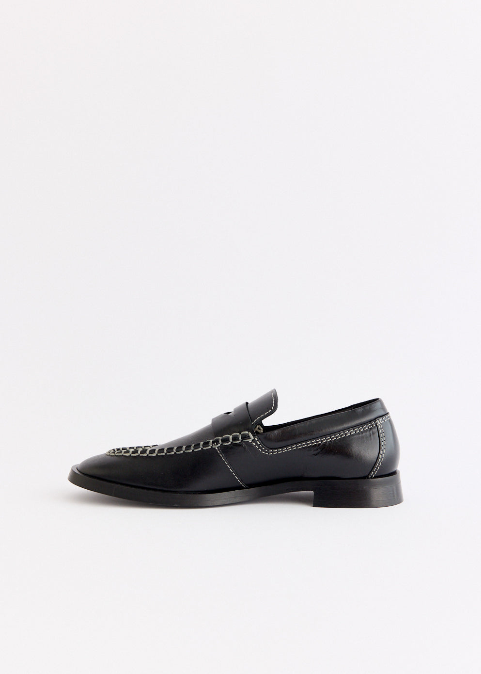 Lucan Black Penny Loafers