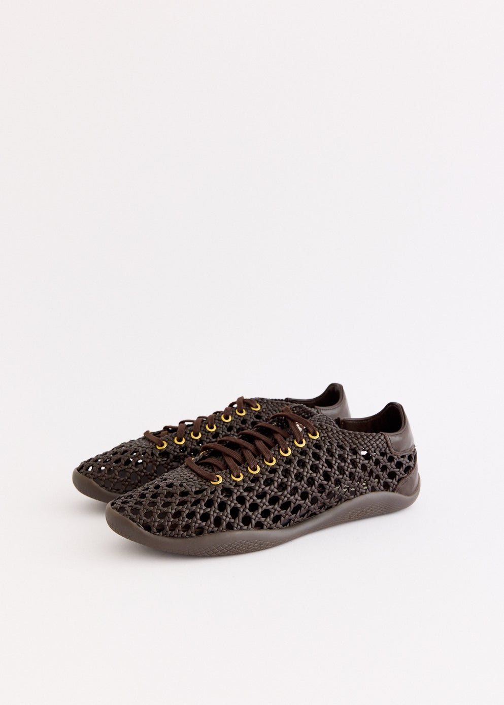 x Wales Bonner Karintha Basketry 'Dark Brown' Sneakers