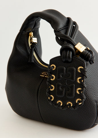 Grained Mini Hobo Bag