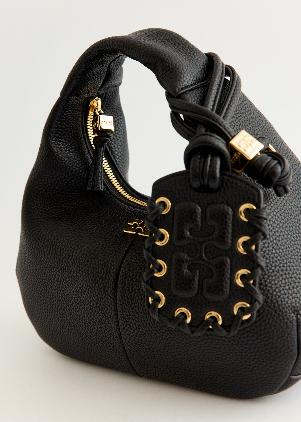 Grained Mini Hobo Bag