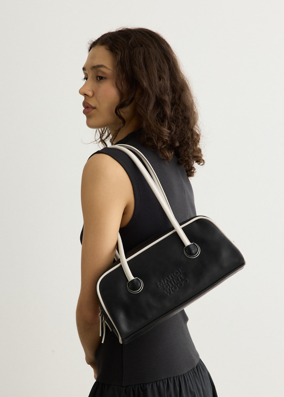 Soft Baguette Bag With Piping