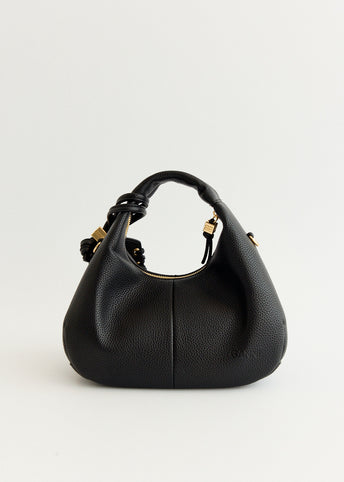 Grained Mini Hobo Bag