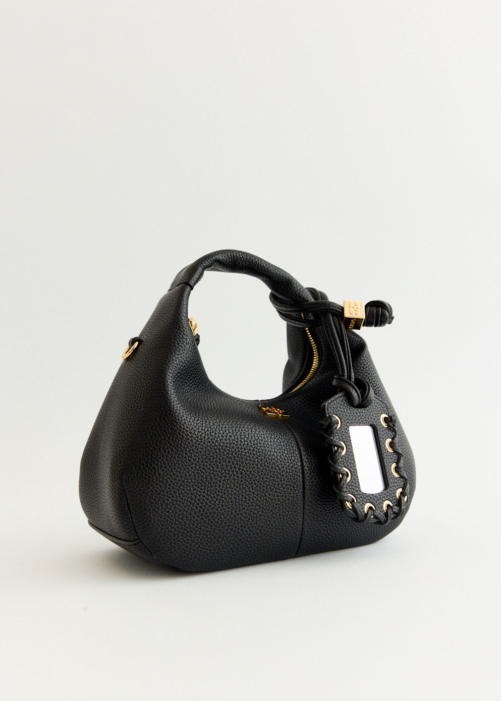 Grained Mini Hobo Bag