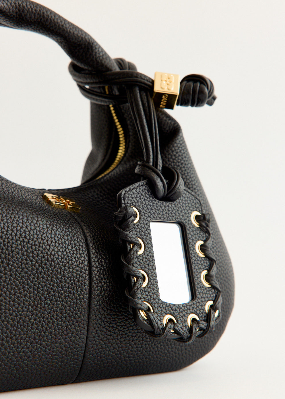 Grained Mini Hobo Bag