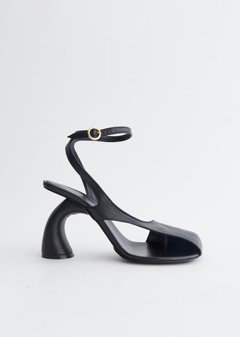 Asymmetric Virgo Leather Sandals